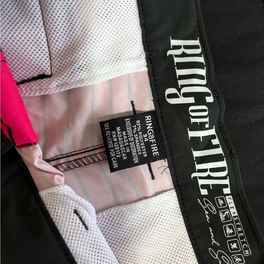 Ring of Fire Black Jacket with Pink Accents